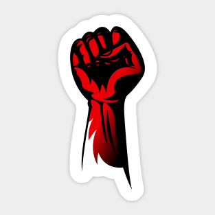 Red Hand Sticker